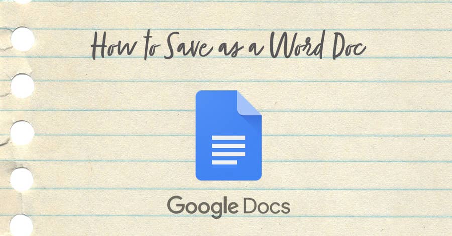 How To Save A Google Doc As A Word Doc